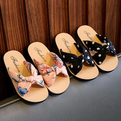Pantoufles pour enfants femmes été mode nouvelles sandales filles tenue princesse antidérapantes semelles souples chaussures de plage filles