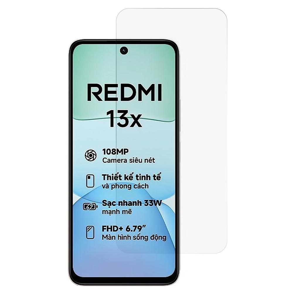For Xiaomi Redmi 13x 4G Screen Protector High Aluminium Silicon Glass Film 2.5D Arc Edge