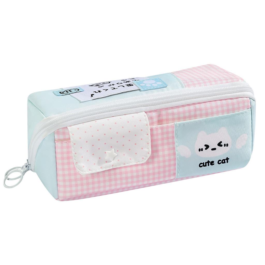 Cat Prism Dot Pencil Case With Large Capacity For Students And Kids