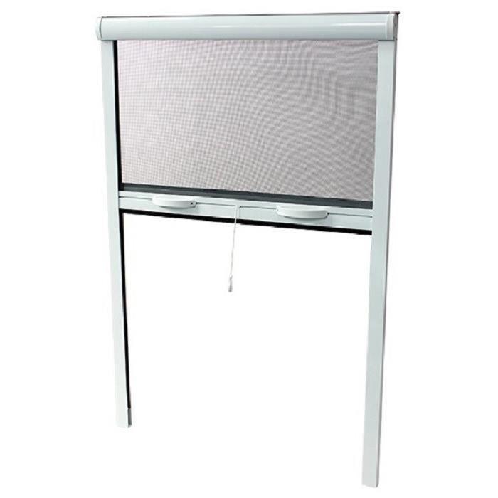 Vindusmyggnett L125 x H145 cm i hvitlakkert aluminium - Kan kuttes i bredde og høyde.