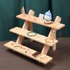Stall Counter Solid Wood Ladder Jewelry Display Stand Ring Cardboard Ring Doll Storage Shelf Display Shelf