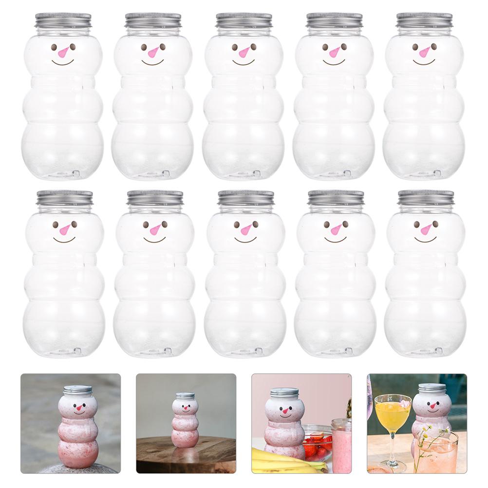 12Pcs Sealed Packaging Bottle Pet Multipurpose Drink Bottles for Milk Juice Water Portable Beverage Containers Reusable Plastic