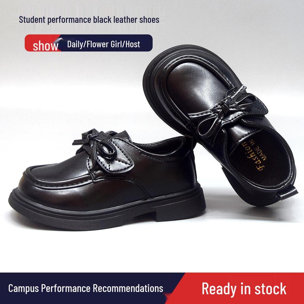 Schwarze Loafer für Mädchen mit weicher Sohle - Performance-Schuhe für Frühling & Herbst