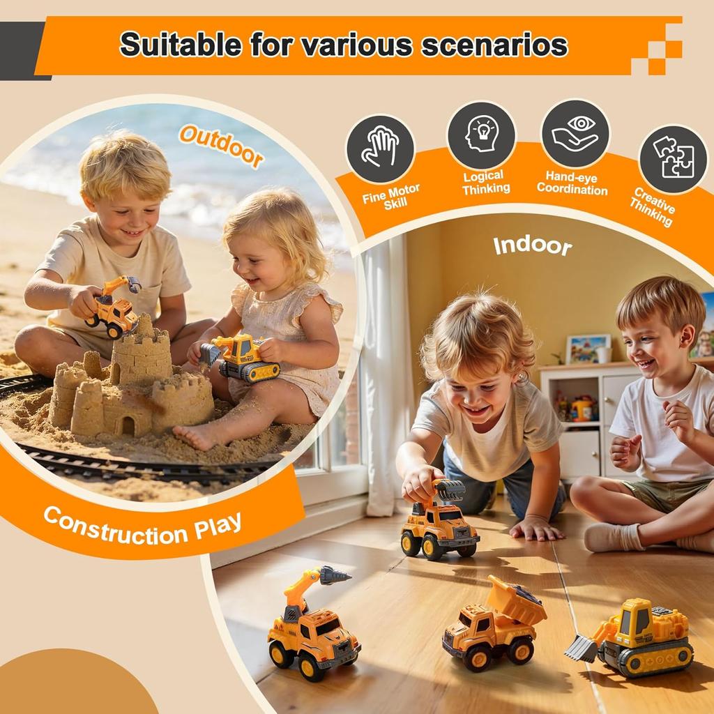 5 In 1 Transform Robot Building Toy Set For Kids, Detachable Construction Transform Vehicles Set, Stem Toy