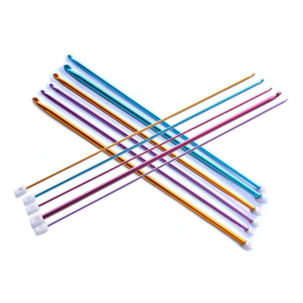 32x Stainless Crochet Hooks Needles Knitting Set Weave Craft Yarn Multicolor
