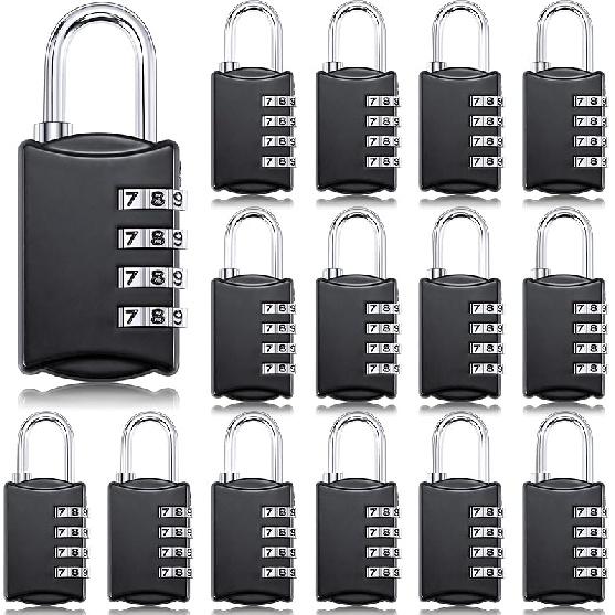 40 Pcs 4 Digit Combination Locks Combination Padlock Luggage Number Locks Outdoor Waterproof Resettable Padlock for Door Traveling School Gym Locker