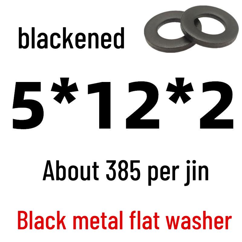 Thickened Black Iron Flat Washer for Screws, Non-standard Round Design