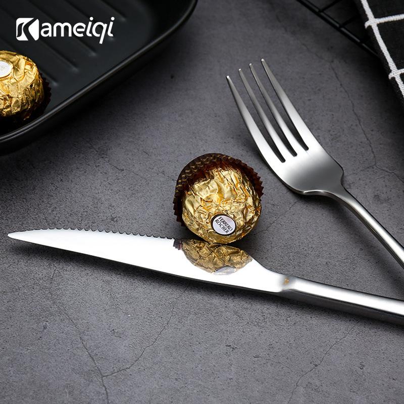 Knife and Fork Stainless Steel Set 304 Western Food Fork Steak Knife Household Two-piece Set Full Set European Steak Knife and Fork