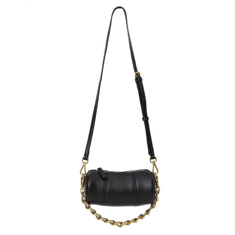 

Kikawa Card Retro Underarm round Bag Satchel Chain Black