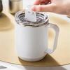 1PC Coffee Cup with Handle Lid Straw Insulated Cup Vacuum Stainless Steel Double Layer Large Capacity Portable Traveling