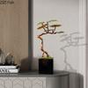 Creative Enamel Pine Tree Statue Desk Decoration Ornaments Metal Artwork Modern Crafts Pine Tree Sculpture Room Aesthetics Decor