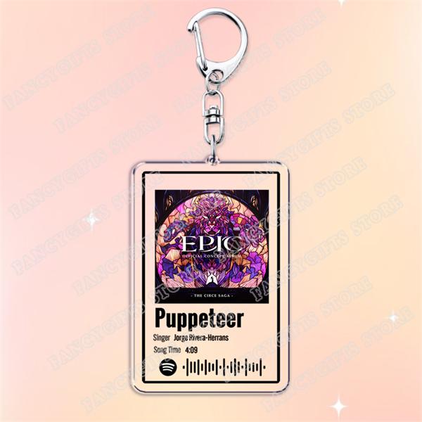 Hot Epic The Musical Songs Keychains for Women Accessories Bag Wouldn't You Like No Longer You Music Keyings Jewelry Fans Gifts