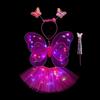 Luminous Wings Flashing Butterflys Skirt Lights Suits LED Children Costume Toys Girls Angel Children Fairy Props Photography Toy