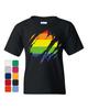 Ripped Gay Pride Rainbow Flag Youth Kids Boys T-Shirt LGBTQ Love Wins
