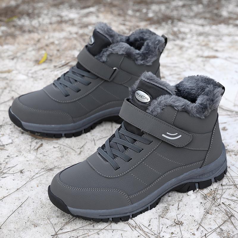 Winter Men Boots For Women Pu Leather Waterproof Sneakers Man Climbing Casual Shoes Unisex Outdoor Hiking Boots Fast Shipping