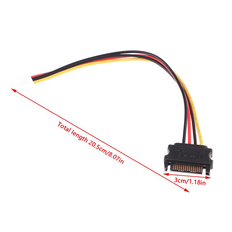 Sata Adapter Pc Computer Molex Ide 4 Pin Male To Sata Male Adapter Power Cable Cord 20Cm