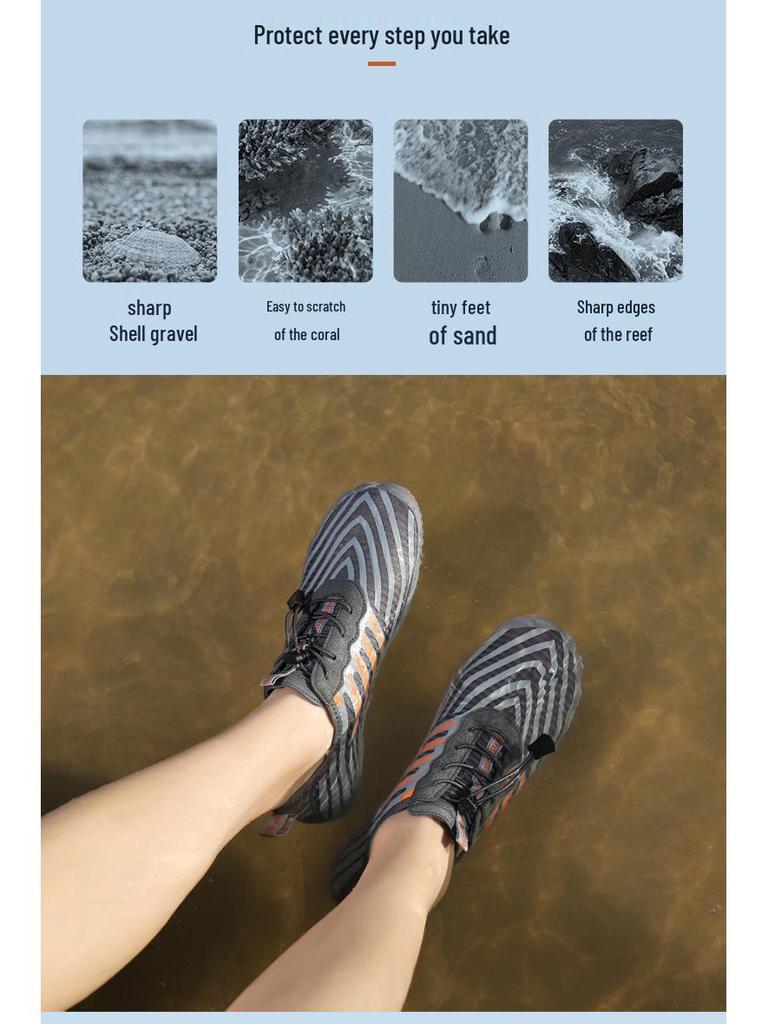 Unisex Five-Finger Outdoor Beach & River Shoes - Non-Slip, Swimming, Diving, Hiking, & Fitness Footwear