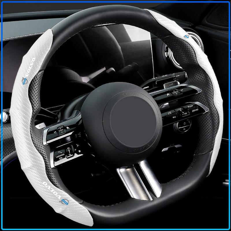 Non-Slip Universal Carbon Fiber Car Steering Wheel Cover For Volvo Rdesign XC90 S60 XC60 V70 S80 S40 V50 V40 V60 C30 S70
