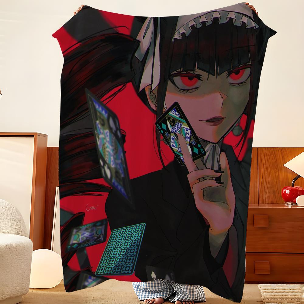 Anime C-Celestia L-Ludenberg Throw Flannel Throw Blanket, Lightweight Cozy, Durable Washable Cute Cool