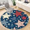 1pc Stars American Office Round Area Rug,  Mat Suitable ForOffice, Under Office Chairs Bedroom Living Room Home Decor, Room Deco