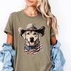 American Golden Dog Shirt, American Flag Dog T-Shirt, Usa Dog Shirt, 4th Of July Dog Tee, Independence Day Shirt, American Boy 4th July Tee