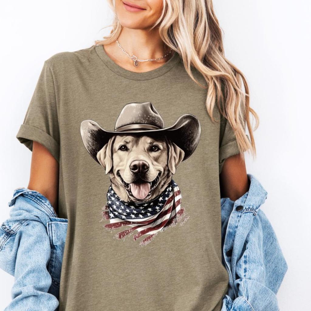 American Golden Dog Shirt, American Flag Dog T-Shirt, Usa Dog Shirt, 4th Of July Dog Tee, Independence Day Shirt, American Boy 4th July Tee