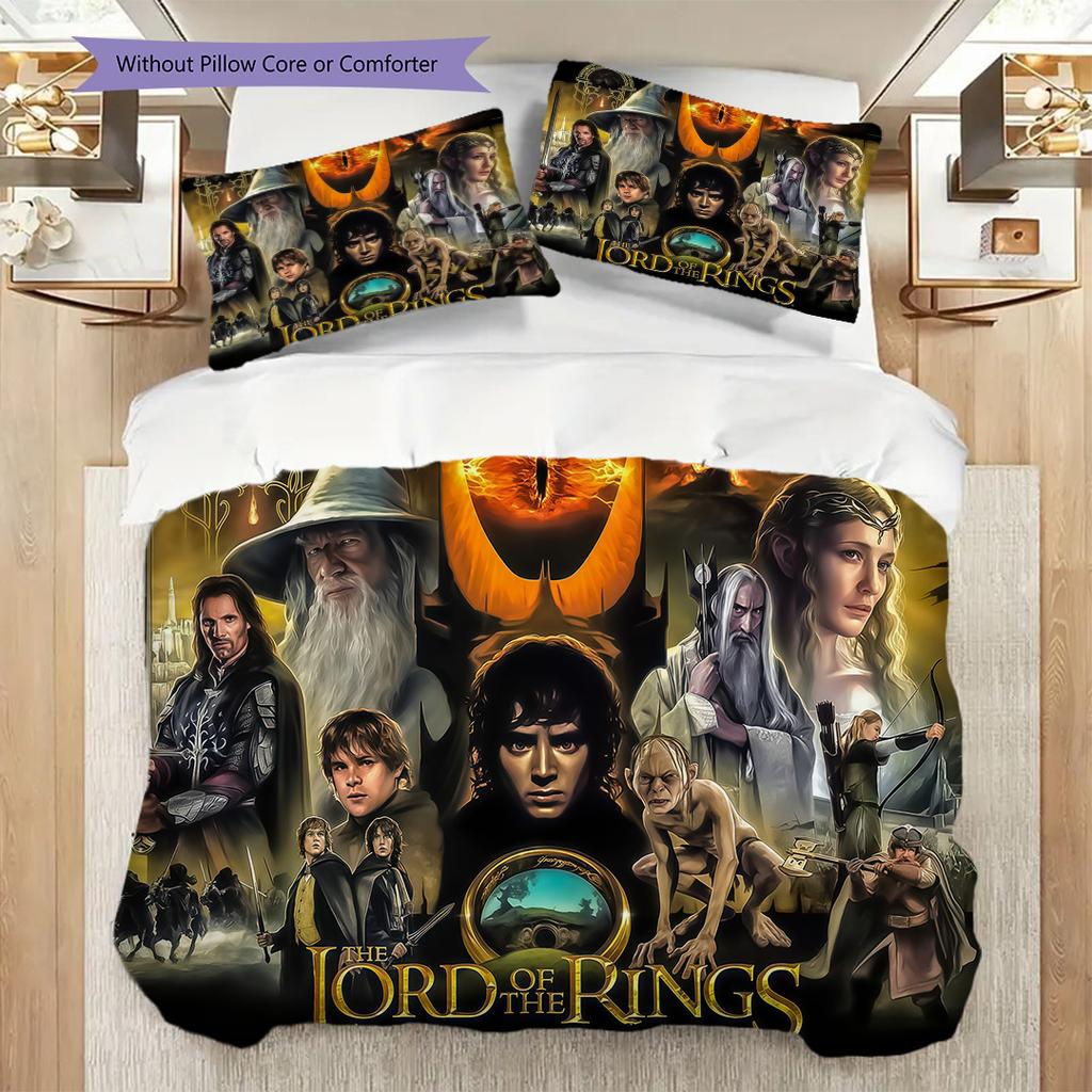 Lord Rings Comforter Set Threepiece Set 1 Duvet Cover 2 Pillowcase Without Core Bedding Set Christmas Birthday Gift Soft And Comfortable