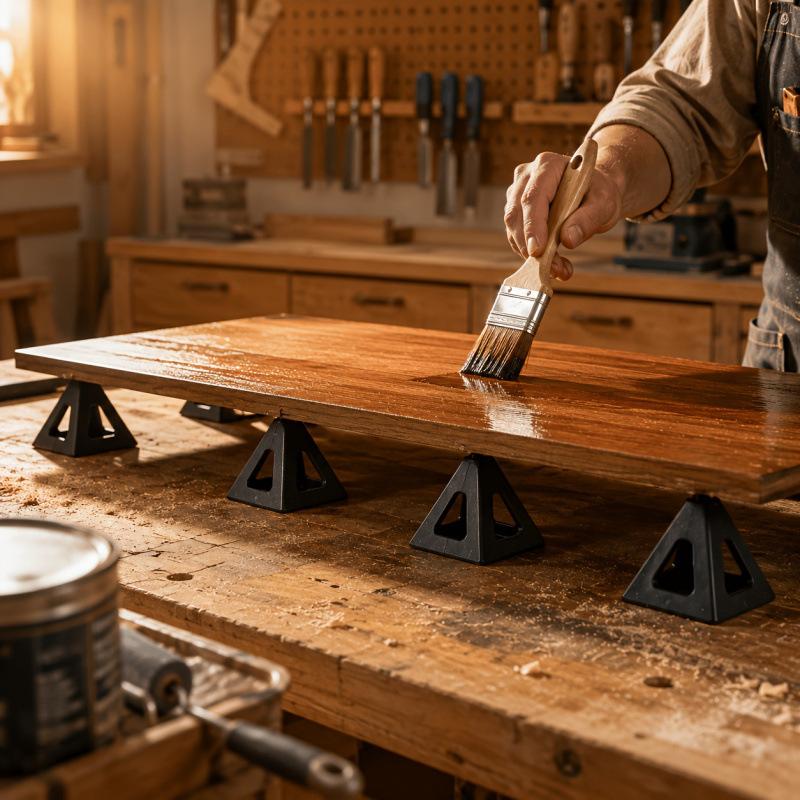 Pyramid Shaped Woodworking Paint Bracket 1/4 PCS Stable Non-slip Triangular Tripod for Furniture DIY Spray Painting Work