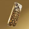 Premium gegalvaniseerde glazen telefoonhoes voor iPhone 17  16  15  14  13  12  11pm Pro Plus. Goudkleurig gestreept bloemenpatroon.