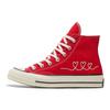 1970-ті Chuck Taylor All Star З принтом монограми Зручні та стильні Високі полотняні Унісекс Червоно-білі