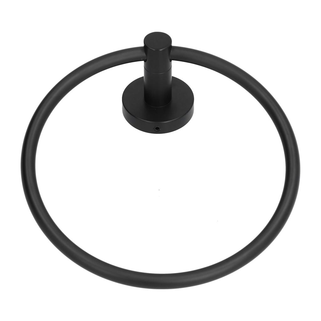 Towel Ring 304 Stainless Steel Wall Mount Matte Black Towel Holder Rack for Bathroom