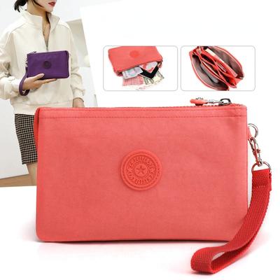 Lässige Nylon-Canvas-Münzen-Geld-Organizer-Taschen für Frauen, mehrschichtige Geldbörse, tragbare Telefon-Kulturartikel, Schlüssel-Aufbewahrung, Handtasche, Handgelenktasche