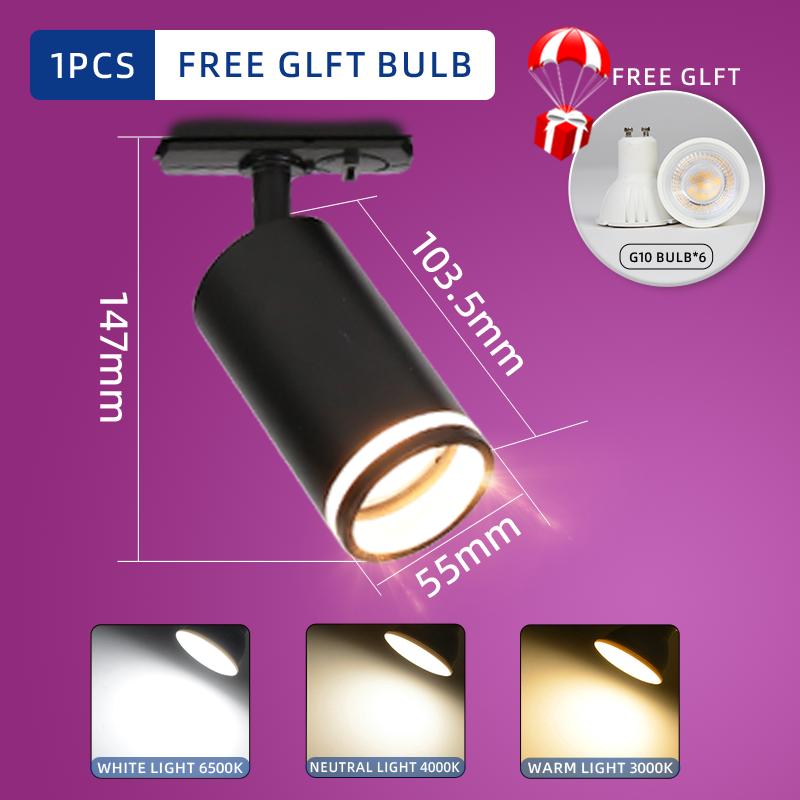 Led Track Light 85-265V COB Ceiling Track Lamp Rail Lighting System Set Rails Spot For Clothing Shop Living Room Store Home