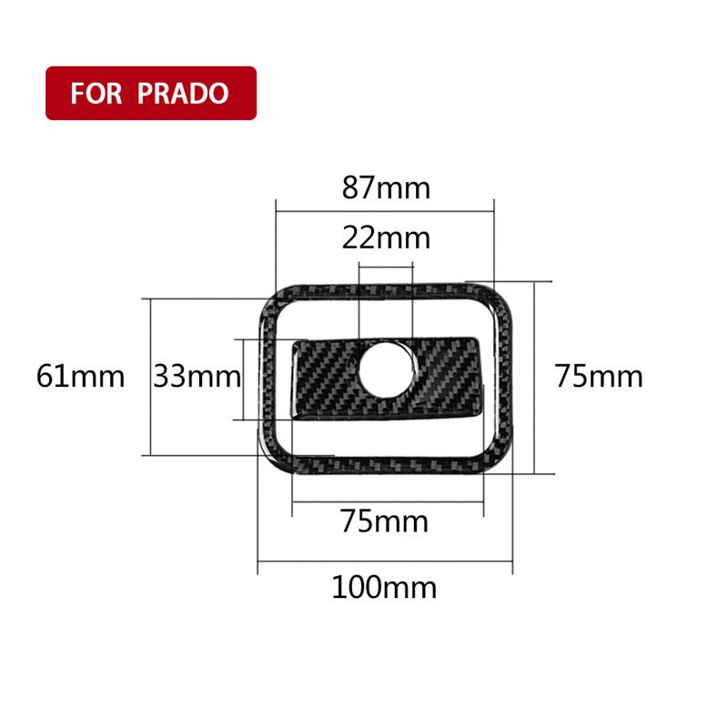 

Для Toyota Land Cruiser Prado 2010-2018 автомобильные аксессуары карбоновый ящик для хранения дисков заместитель автомобиля наклейка 3D панель чёрный