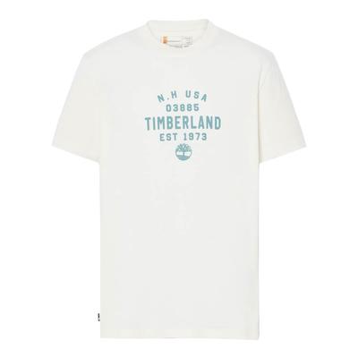 Timberland Short Sleeve Graphic T-Shirt, Unisex, Vintage White, Size L (TB0A42W5CM91)