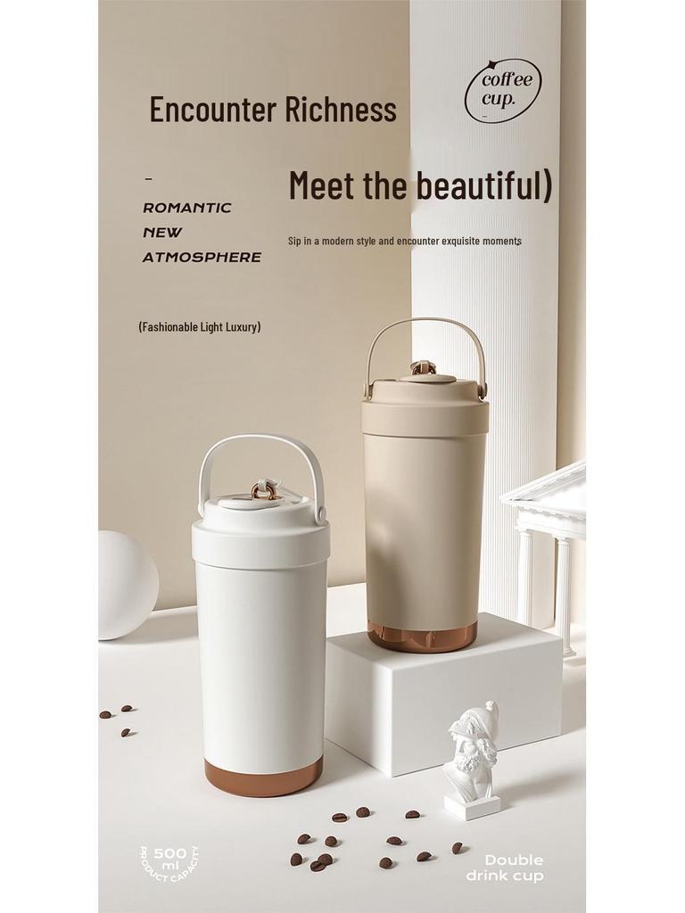 316 Stainless Steel Insulated Travel Coffee Cup with Ceramic Liner for Men, Women, and Students