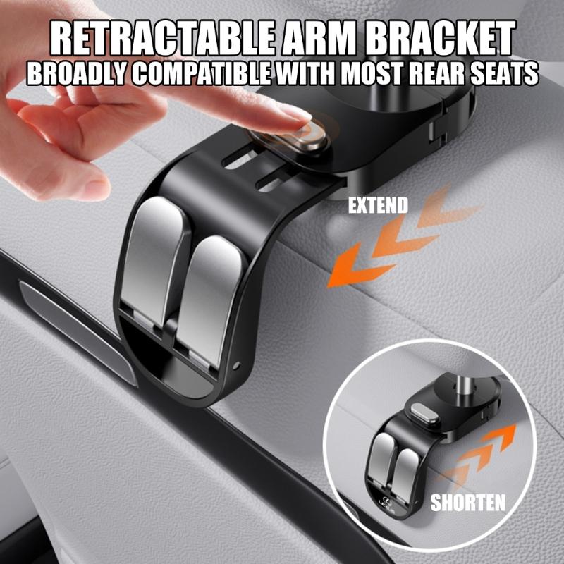 Rotating Back Seat Hook Car Interior Accessory Hanger Hook for Bags Handbag Heavy Duty Hook Headrest Hooks Storage Hook