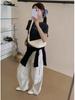 Spring/Summer 2025 Korean Cartoon Bear Embroidered Loose Short Sleeve T-Shirt for Women