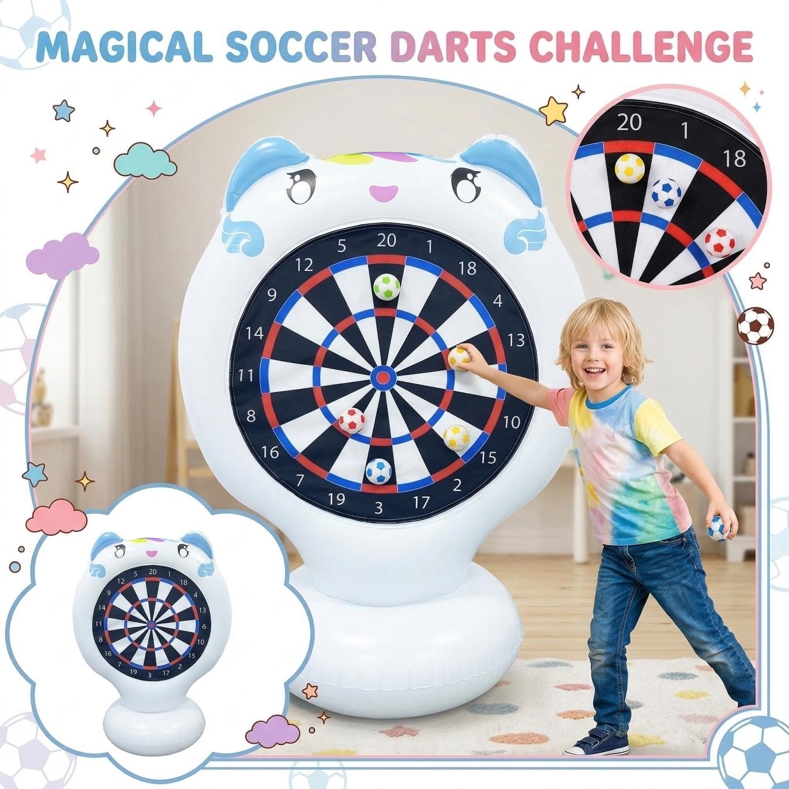 Water Target Inflatable Throwing Game, Target Football Dart Board, Children s Throwing Fun Toy синий
