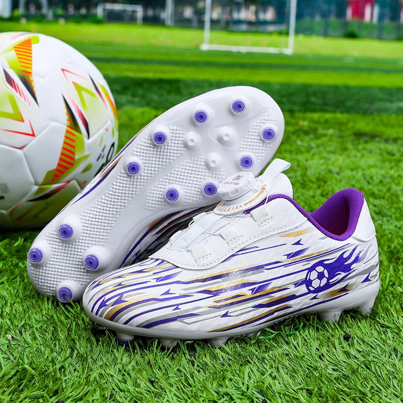 2026 Kids Soccer Football Boots FG Cleats Unisex School Training Non-Slip Breathable Outdoor Athletic Shoes for Boys Girls