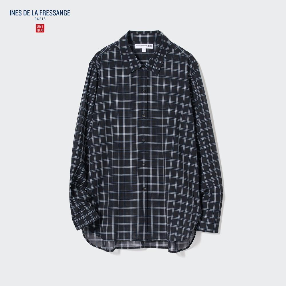 

Рубашка в прозрачную хлопковую клетку UNIQLO (Длинный рукав) ИНЕС ДЕ ЛА ФРЕСАНЖ