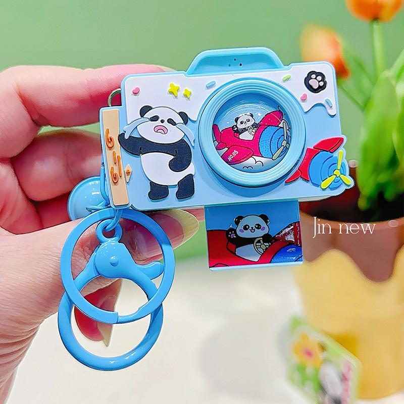 

Fun Panda Cartoon Camera Pendant Keychain Suitable For Daily Backpack Decoration