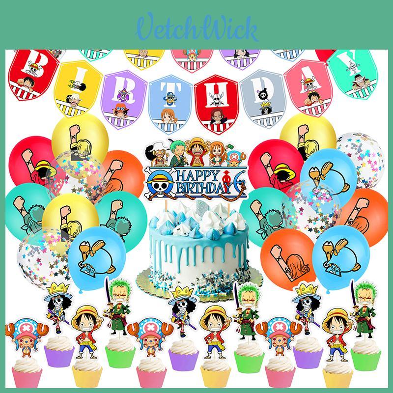 Celebrate With Exciting One Piece Theme Birthday Party Supplies Decoration Set