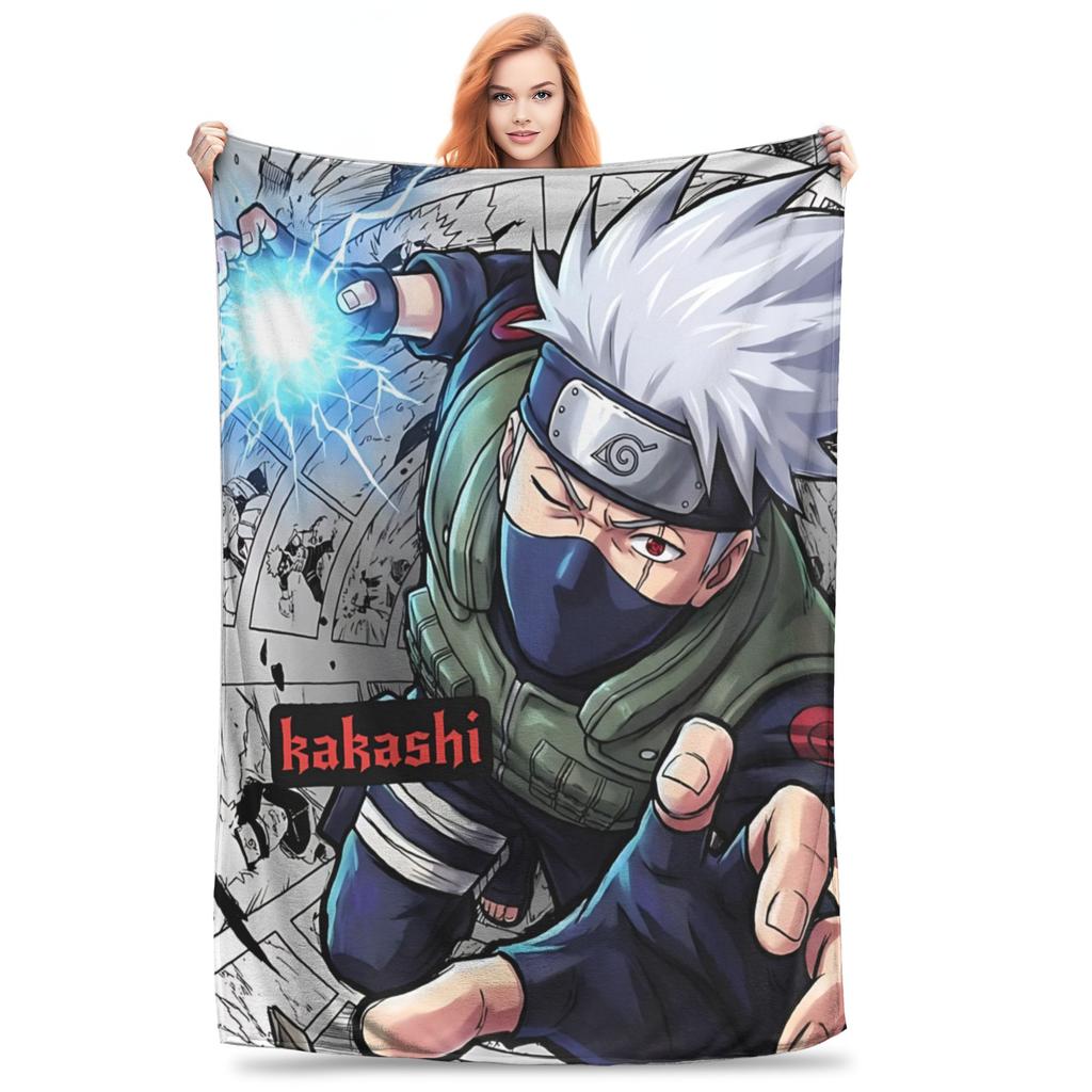1PC Home Kakashi Hatake Blanket Throw Blanket Novelty Warm Blanket All Season Gift