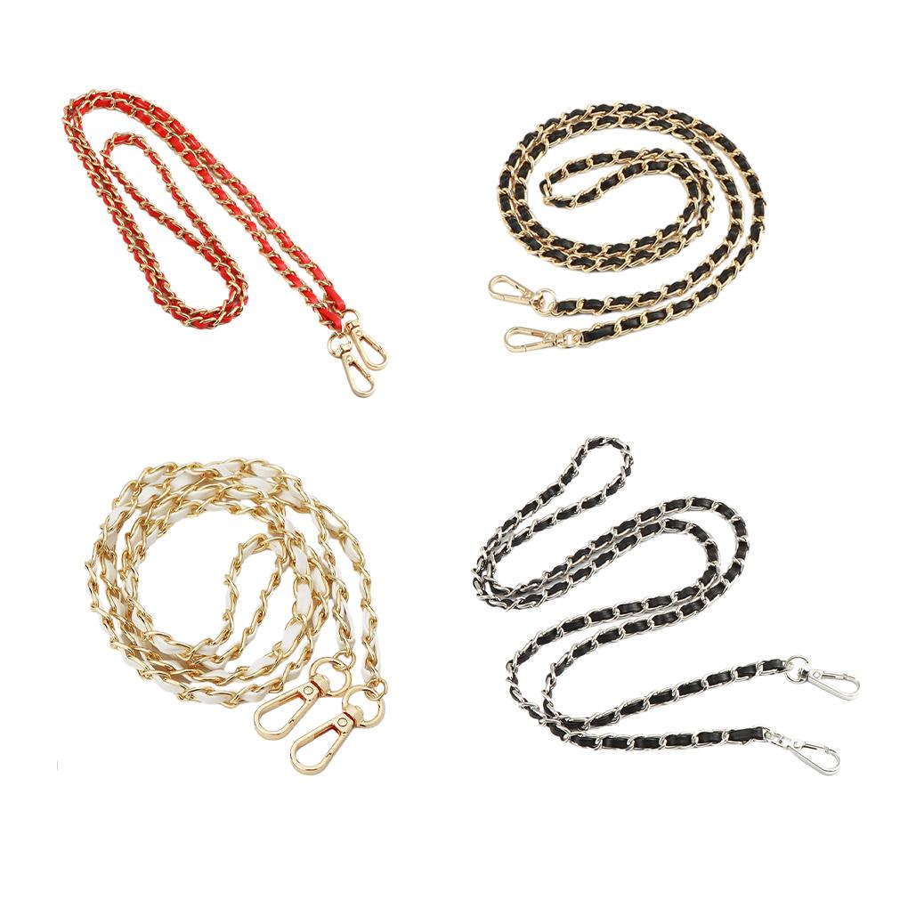 Bag Chain Leather Belt Shoulder Strap Metal Buckle Extension Girl Women Handbag Messenger Crossbody Purse Accs