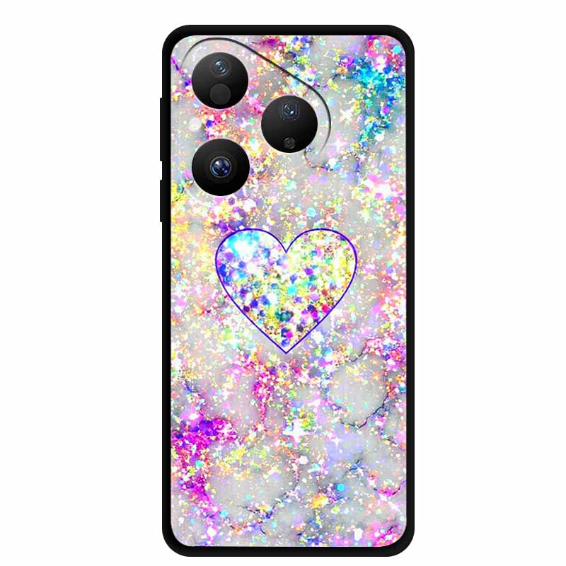Colorful Case For Huawei Pura 80 Case Cartoon Animal Silicone Black Soft Cover for Huawei Pura 80 Case Protective Bumper Pura80