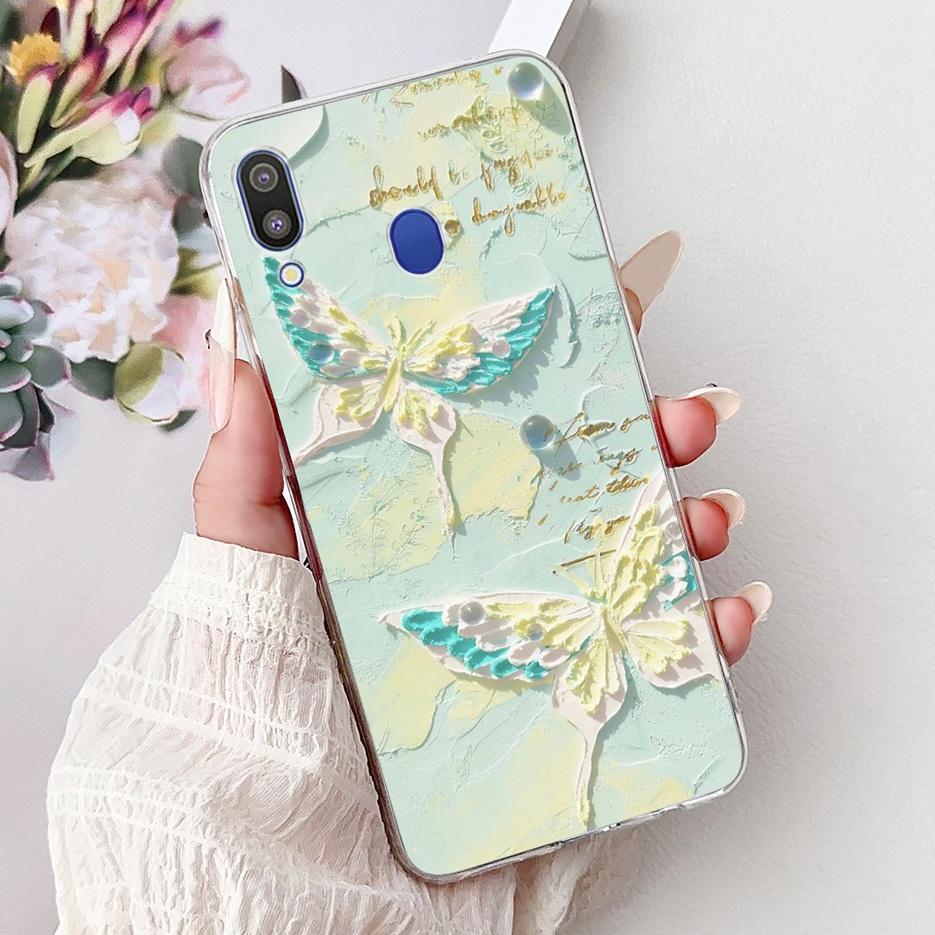 For Samsung Galaxy M10 M20 M30 Case New Fashion Painted Cover Clear Silicone Soft Slim Phone Case For Samsung M10 M20 M30 Fundas