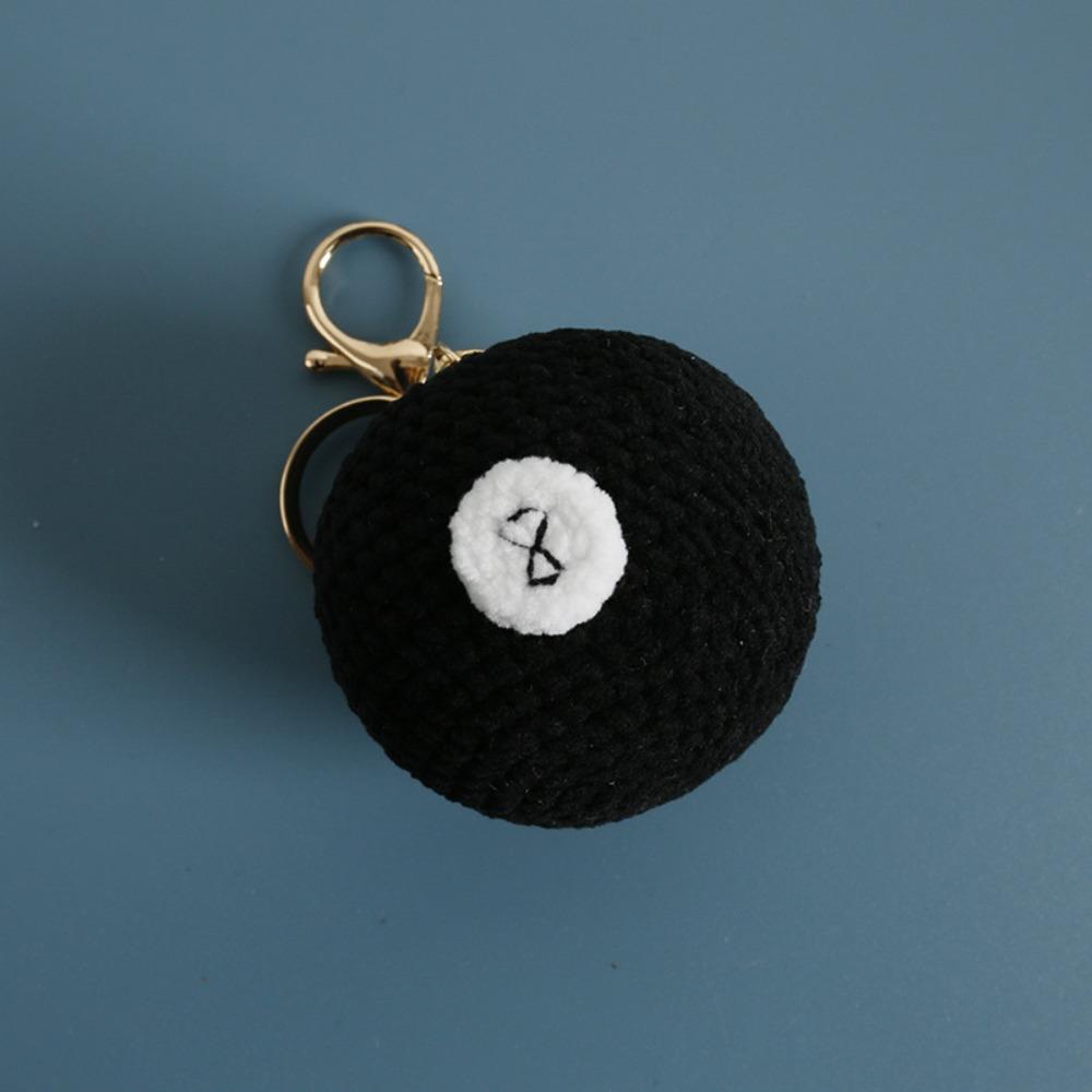 Billiards Rugby Crochet Soccer Keyrings Tennis Baseball Sport Ball Pendant Backpack