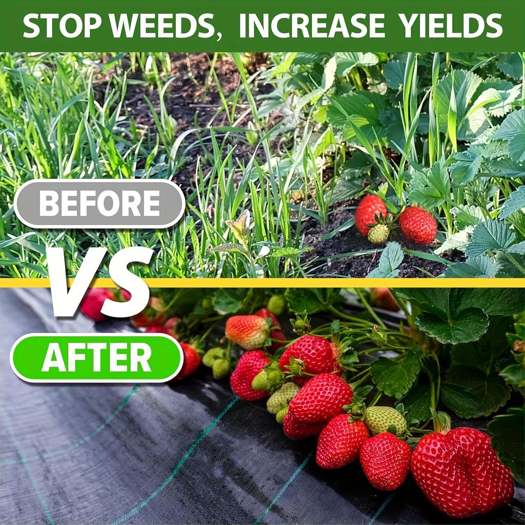 Black Heavy-Duty Garden Fabric - Weed Barrier and Ground Cover for Flowers, Vegetables, Raised Beds, Lawns, and Yards