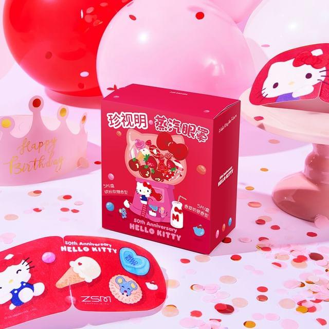 

ZSM - Girl Feeling Steam Eye Mask Hello Kitty Limited Edition - 3 Types Peach Milk Wine - 10pcs